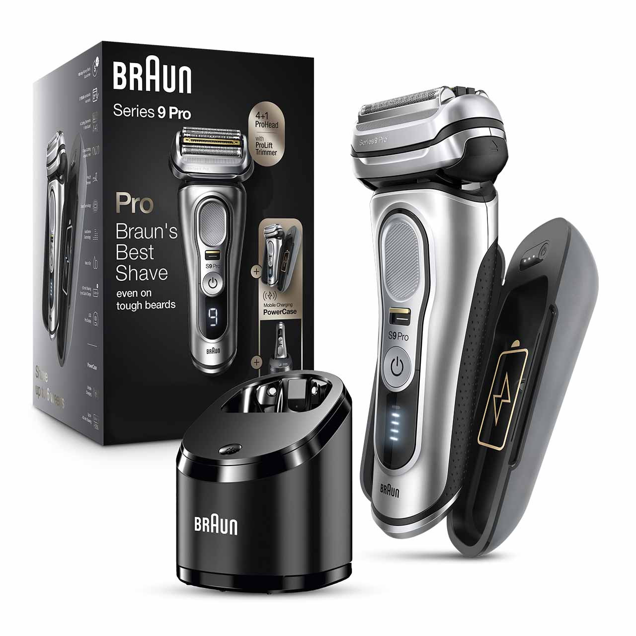 Braun Series 9 Shaver 9477cc 4+1 Pro Head, Silver