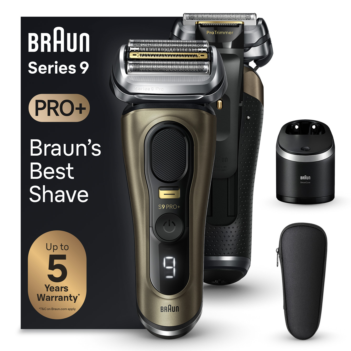 Braun Series 9 Pro+ 9569cc Electric Shaver with SmartCare Center