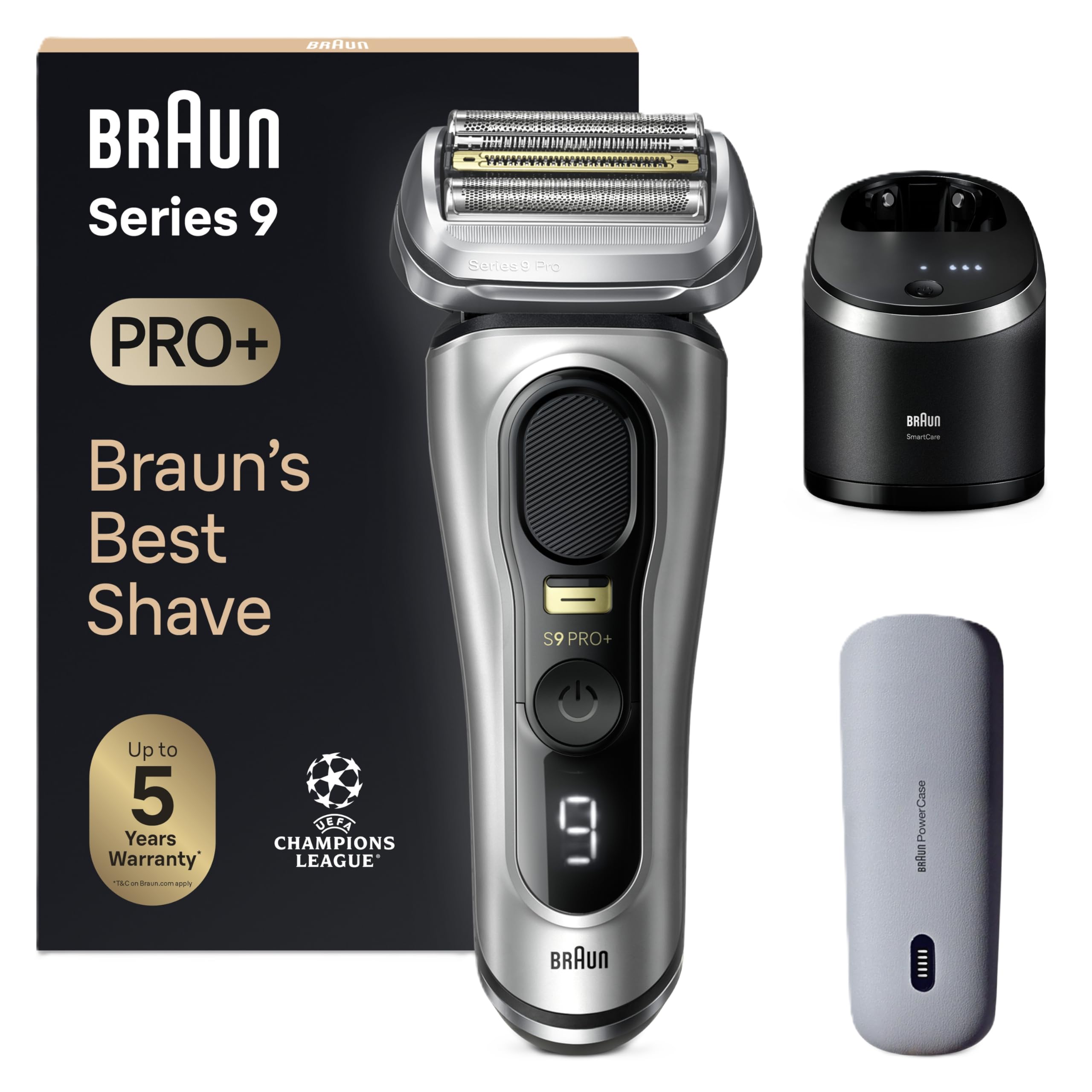 Braun Series 9 PRO+ 9577cc Wet and Dry Shaver, Silver