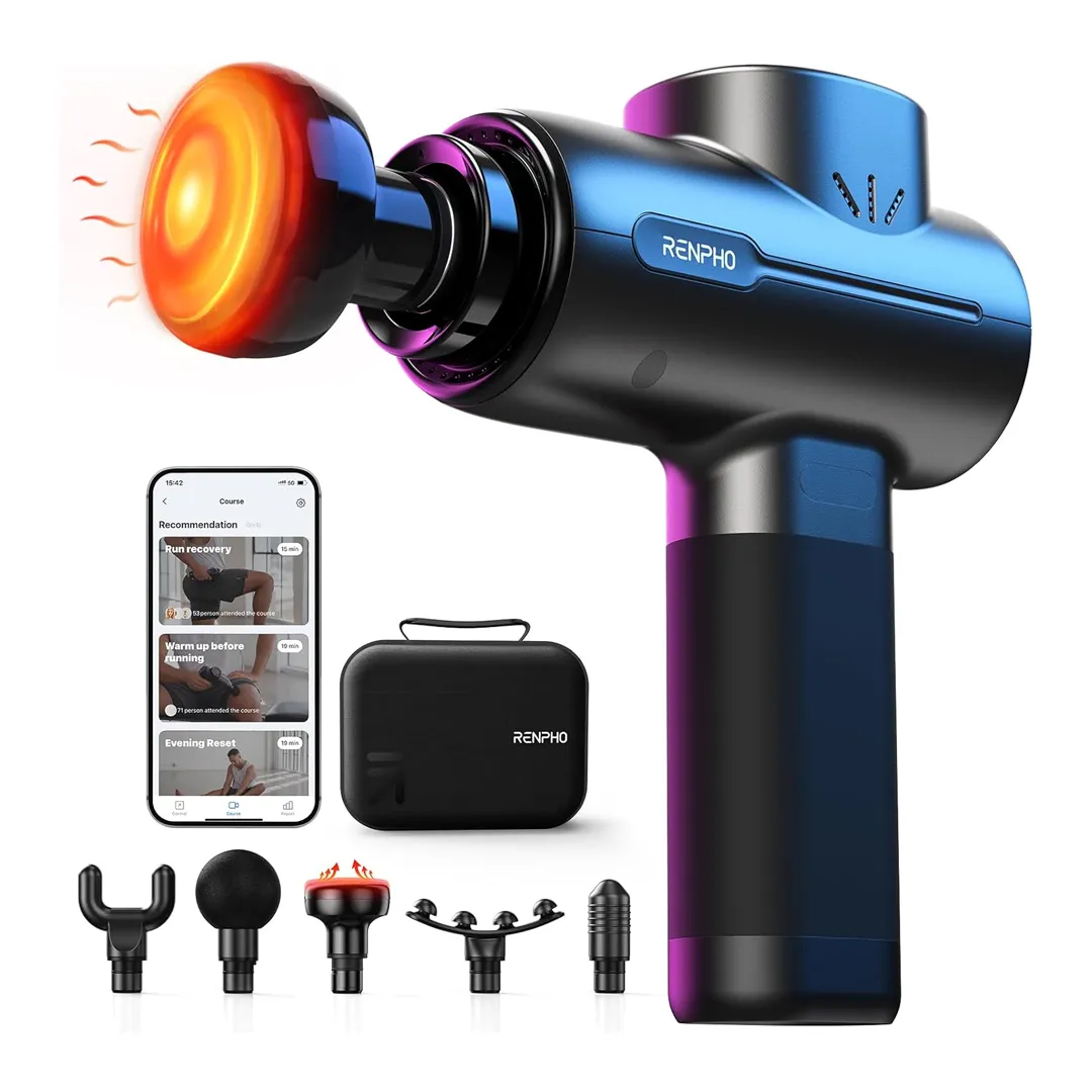 Renpho Active Thermal Massage Gun with Heating Head